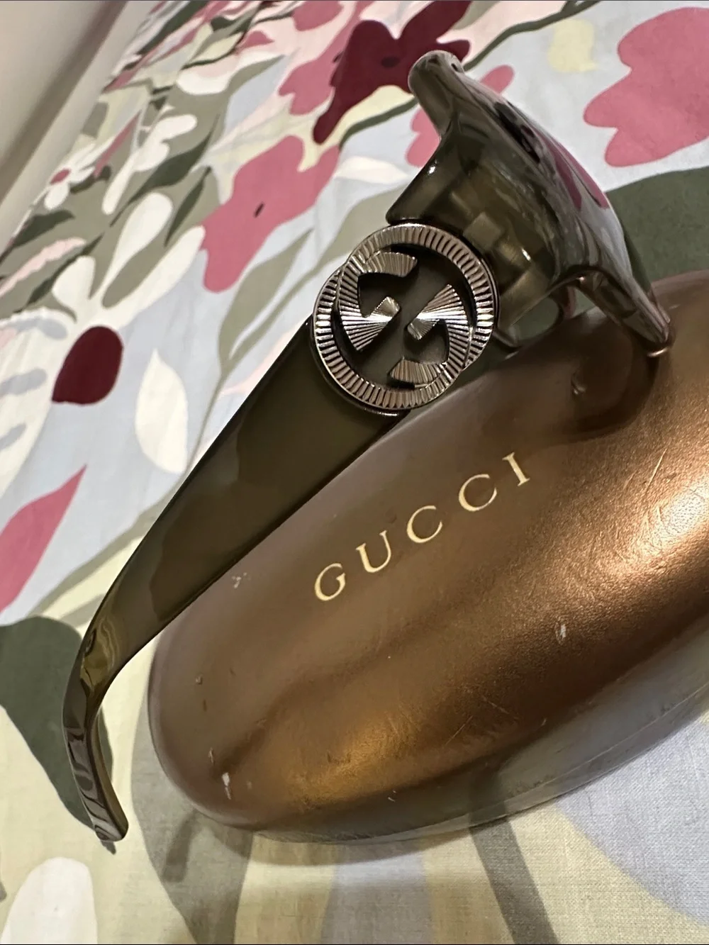 Gucci Women's Oversized Gray Gradient Sunglasses